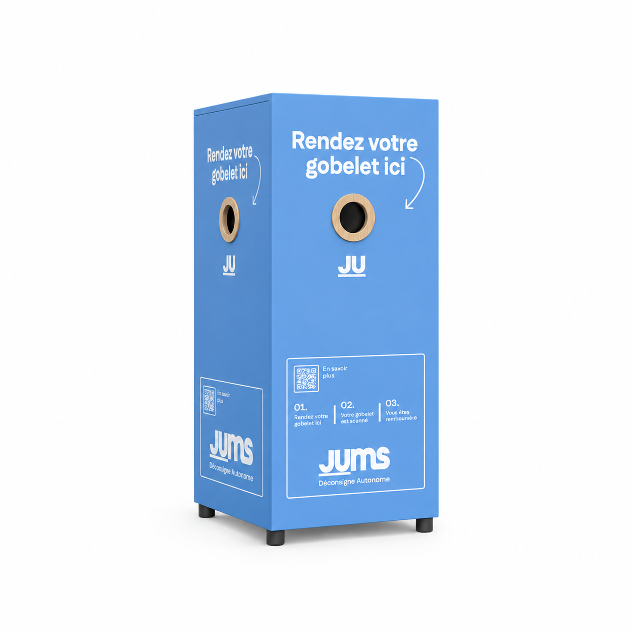 Petit bac de retour JUMS adapté aux espaces étroits.